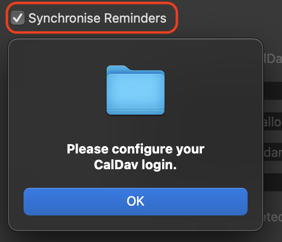 Enable reminder sync