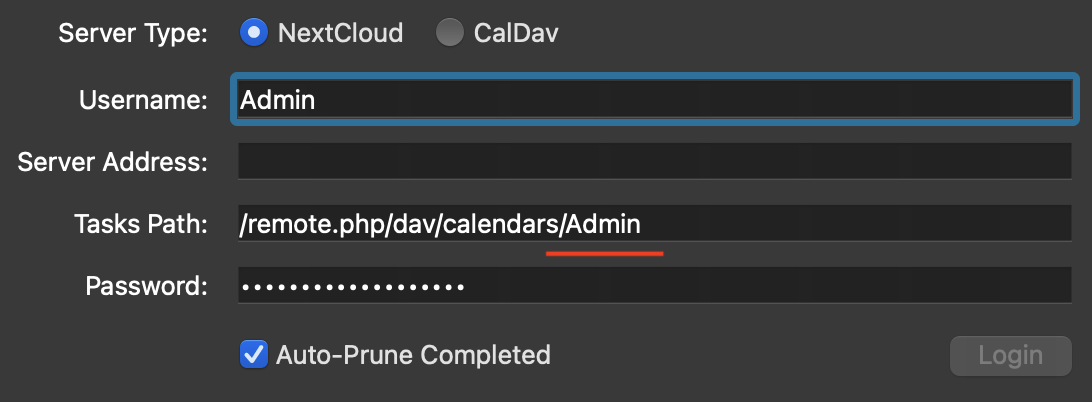 Autocompleting remote reminder login